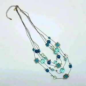 Multi Tier Blue Necklace